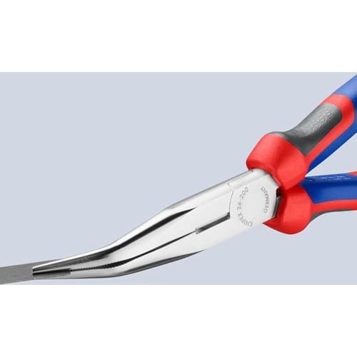 KNIPEX Flachrundzange L.200mm verchr.40Grad gew.Comfort-Griff KNIPEX