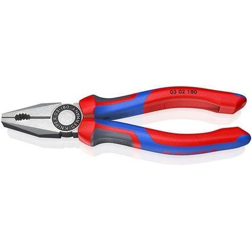 KNIPEX Kombizange L.180mm pol.Mehrkomp.-Hülle KNIPEX