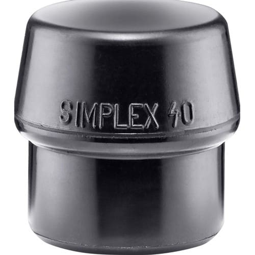 HALDER Schonhammerkopf SIMPLEX Kopf-Ø 40mm Gum.schwarz mittelh.HALDER