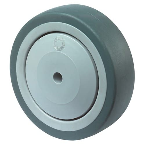 BS ROLLEN Ersatzrad D.125mm Trgf.100kg Gum.grau Achs-D.8mm Nabenl.36,5mm BS ROLLEN