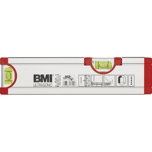 BMI Wasserwaage ULTRASONIC 20cm Alu.silber ± 0,5mm/m m.Magnet BMI