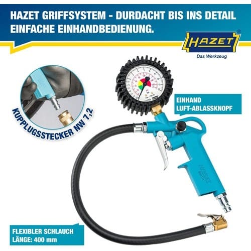 HAZET Druckluftreifenfüller 9041-1 ungeeicht,m.Momentstecker HAZET