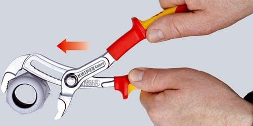 KNIPEX Wasserpumpenzange Cobra® L.250mm Spann-W.46mm verchr.VDE 2K-Hülle KNIPEX
