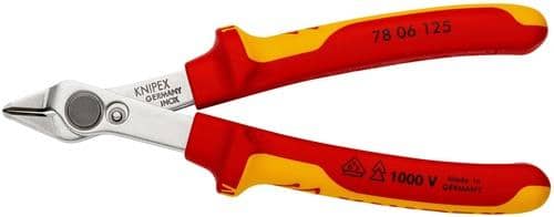 KNIPEX Elektronikseitenschneider Electronic Super-Knips L.125mm Form 0 Facette nein VDE