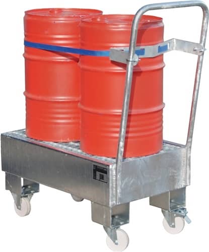 BAUER Haltegurt f.2 x 60-l-Fass f.Auffangwanne fahrbar