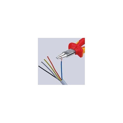 KNIPEX Rundzange L.160mm Zange verchr.VDE Mehrkomp.-Hüllen KNIPEX
