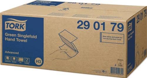 TORK Handtuch TORK 290179 2-lagig,Dekorprägung grün L230xB248mm 15x250 Pk.