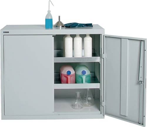 STUMPF Umweltschrank H900xB1000xT500mm lichtgrau/lichtgrau o.Belüftung 2 Wannen,22l