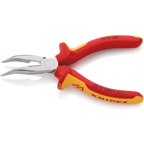 KNIPEX Flachrundzange L.160mm 40Grad gew.VDE Mehrkomp.-Hüllen KNIPEX
