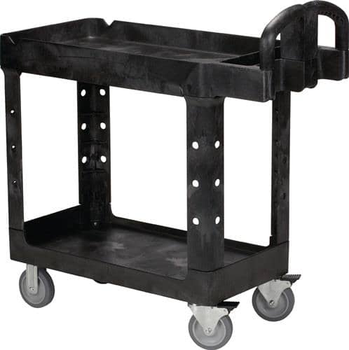 RUBBERMAID Tischwagen 2 Ladeflächen L770xB420mm schwarz Trgf.226kg
