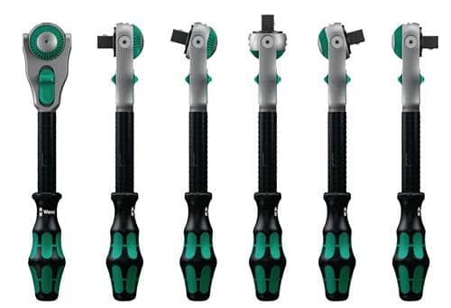 WERA Schwenk- u.U.-Knarre Zyklop Speed 1/2 Zoll Anz.Z.72 L.277mm 2K-Griff WERA