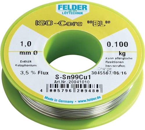 Lötdraht ISO-Core® EL S-Sn99Cu1 FELDER