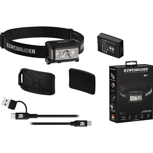 ZWEIBRÜDER LED-Stirnleuchte ZB3H 3,7V 2000 mAh Li-Po 2000 mAh ZWEIBRÜDER