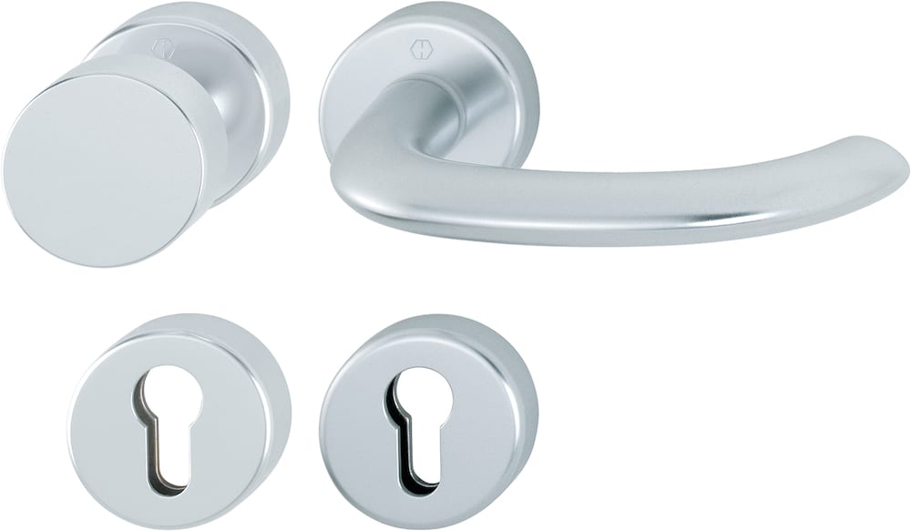 HOPPE® FH Wechselgarnitur mit Rosetten Marseille FS-58/42H/42HS/1138, Aluminium, 10726737