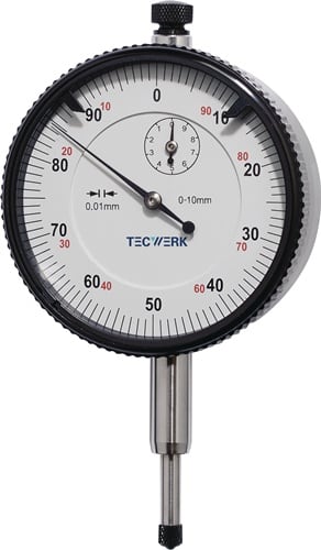 TECWERK Messuhr DIN 878 10mm Abl.0,01mm TECWERK