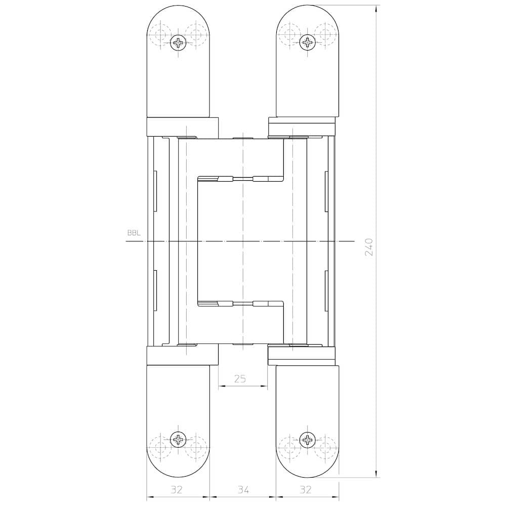 SIMONSWERK Verdecktliegendes Türband TECTUS® TE 626 3D A8 Energy, edelstahl