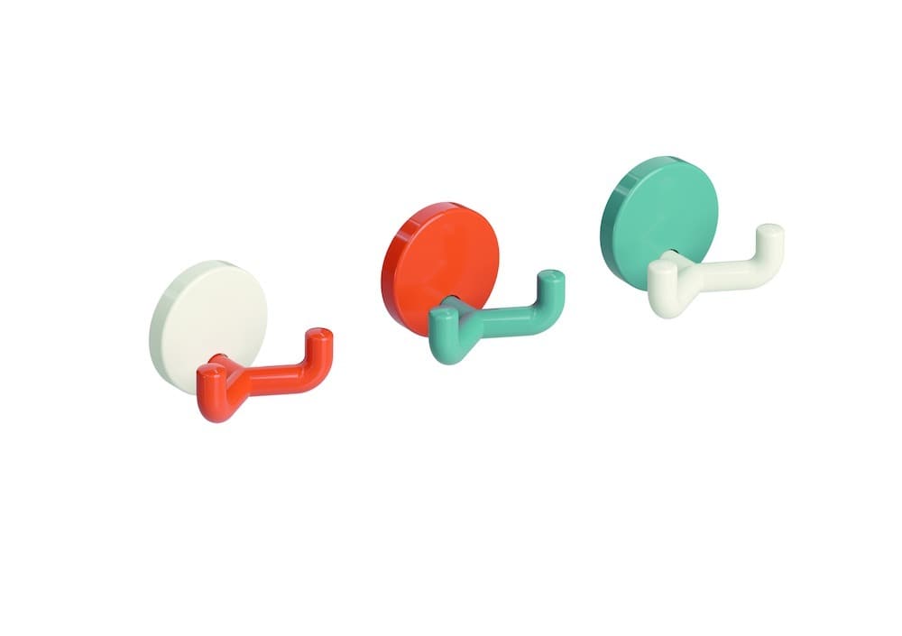 HEWI Wand-Doppelhaken Set 477.99 Polyamid, 477.99.004
