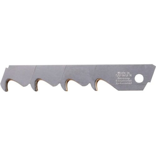 TECWERK Abbrechhakenklinge L104,5xB17,7xS0,5mm TiN 3 Sollbruchstellen 10 St./Spender