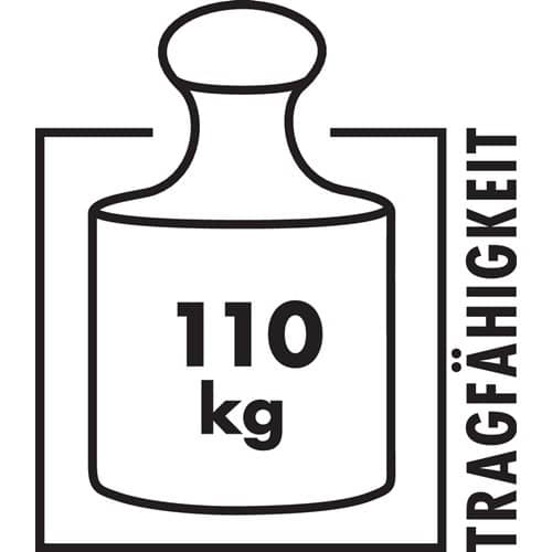 TOPSTAR Bürodrehstuhl m.Lendenwirbelstütze schwarz 430-510mm o.Armlehnen Trgf.110kg