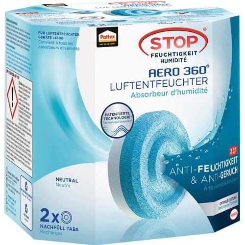 PATTEX Luftentfeuchter Aero 360 2 Tabs à 450g PLAN2 Neutral Pk.PATTEX