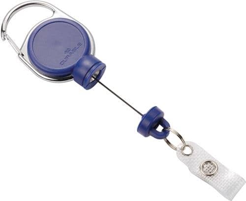 DURABLE Ausweishalter ext.Stark-mit Druckknopfschlaufe Band-L.600mm blau DURABLE