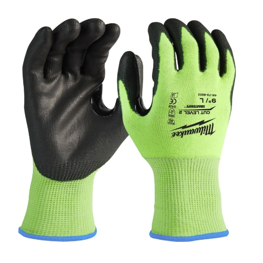 MILWAUKEE Größe 9 (L) Hi-Vis Schnittschutzhandschuhe Klasse 2/B