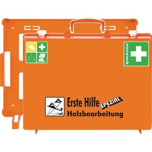 SÖHNGEN Erste Hilfe Koffer Beruf SPEZIAL Holzbearbeitung B400xH300xT150ca.mm orange