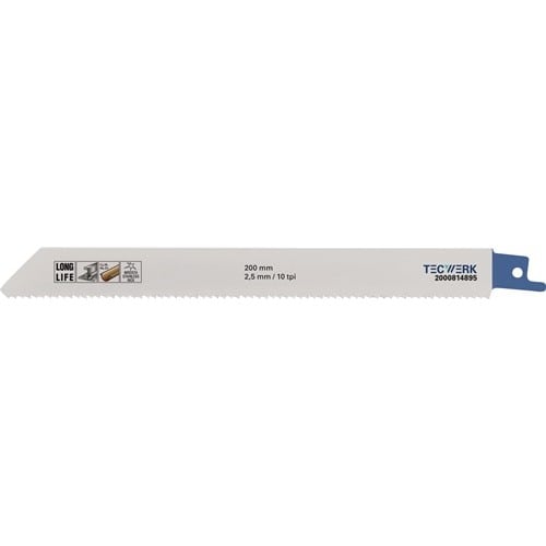 TECWERK Säbelsägeblatt L.200mm B.19mm TPI 10 2,5mm 5 St./Karte TW