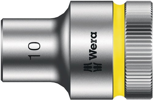 WERA Steckschlüsseleinsatz 8790 HMC Außen-6-kant SW10mm L.37mm 4-kt1/2Zoll CV verchr.