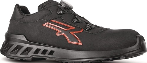 U.POWER Sicherheitshalbschuh Caesar Gr.44 W.11 schwarz/rot S3S CI FO SR ESD