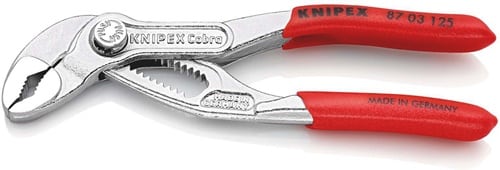 KNIPEX Wasserpumpenzange Cobra® L.125mm Spann-W.27mm verchr.Ku.-Überzug KNIPEX