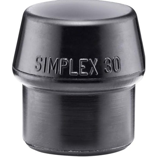HALDER Schonhammerkopf SIMPLEX Kopf-Ø 30mm Gum.schwarz mittelh.HALDER