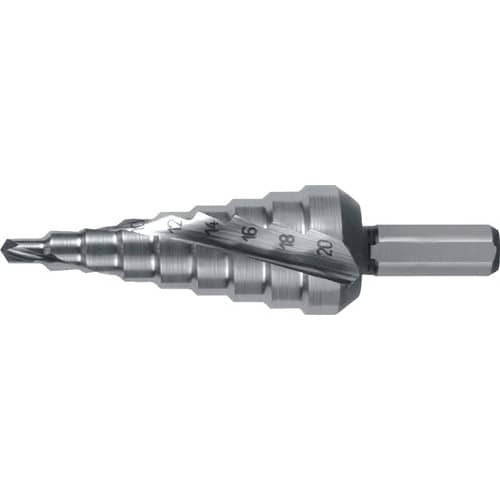 RUKO Stufenbohrer Bohrber.4-20mm HSS Spiralnut Z.2 Stufen 9 RUKO