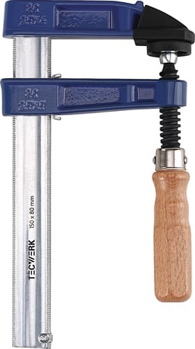 TECWERK Temperguss-Schraubzwinge Spann-W.200mm A.100mm Holzgr.27x7mm TECWERK