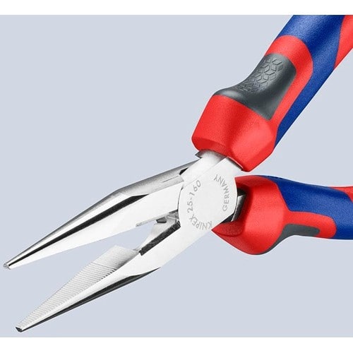 KNIPEX Flachrundzange L.160mm flach/rund ger.Mehrkomp.-Hüllen KNIPEX