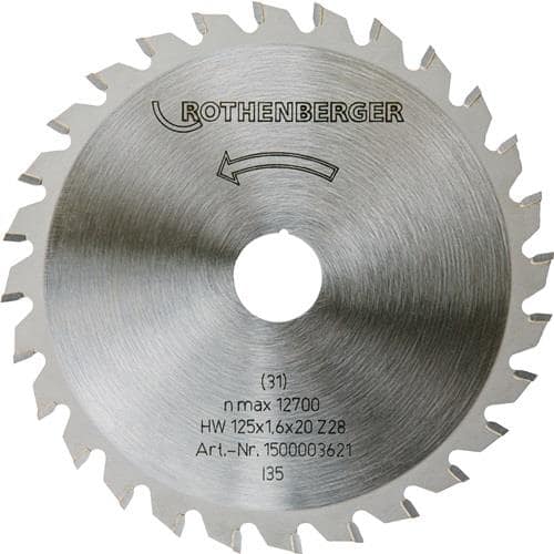 ROTHENBERGER Sägeblatt DURACUT Uni AD 125mm Z.28 Bohr.20mm ROTHENBERGER