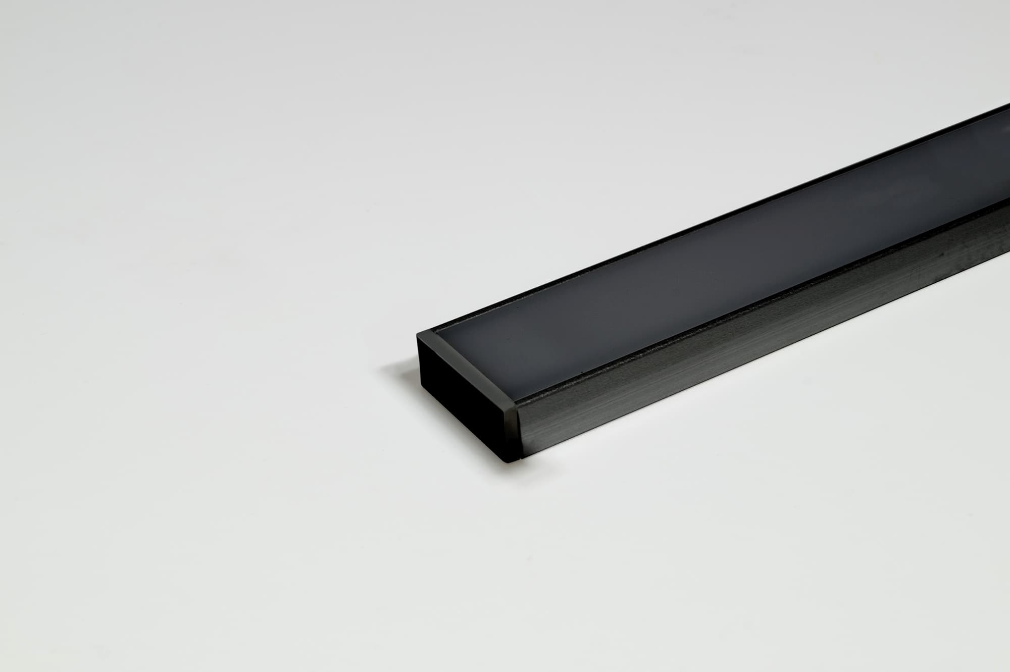 L&S LED Leuchtenprofil Paris, 17,5x7mm, Einbau, Alu schwarz E6/C35, L: 3080mm