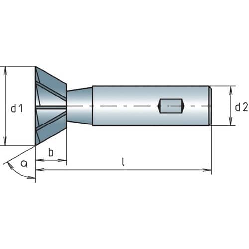 MAYKESTAG Winkelfräser DIN 1833C TypN D.20mm 60Grad HSS-Co Z.10 MAYKESTAG