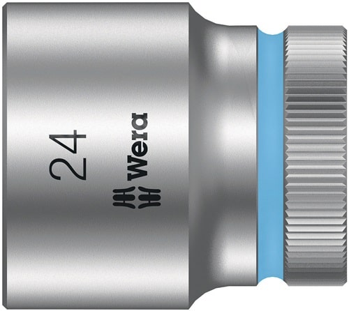 WERA Steckschlüsseleinsatz 8790 HMC Außen-6-kant SW24mm L.37mm 4-kt1/2Zoll CV verchr.