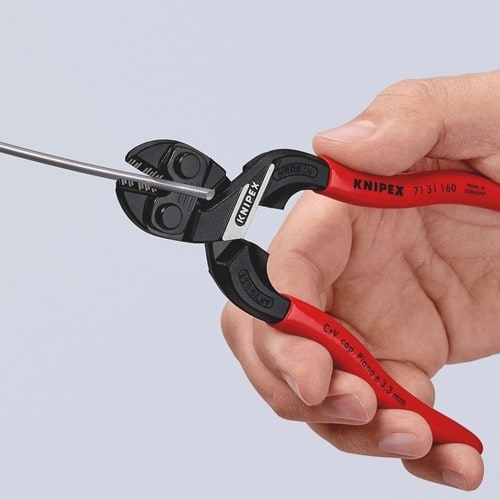 KNIPEX Kompaktbolzenschneider CoBolt® L.160mm Ku.-Überzug ger.3,3mm m.Aussparung