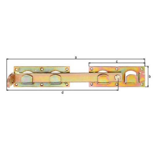 GAH Doppeltorüberwurf L/R verwendbar 423x70x180x333mm dickschichtpassiviert GAH