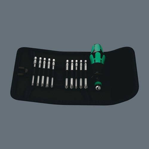 WERA Bitsatz Kraftform Kompakt 41 11teilig Handhalter/10Bits L.89mm Wera
