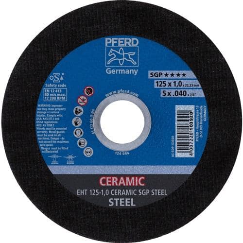 PFERD TOOLS Trennscheibe Ceramic SGP Steel D125x1mm ger.STA Bohr.22,23mm PFERD