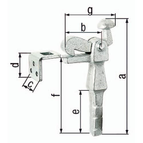 GAH Torfeststeller Grauguss verz.6,5mm GAH