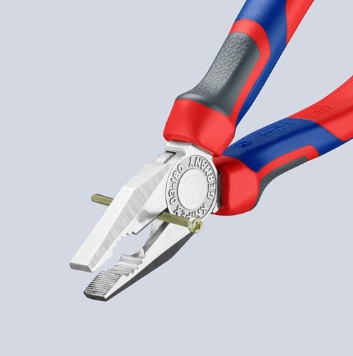KNIPEX Kombizange L.180mm verchr.Mehrkomp.-Hülle KNIPEX