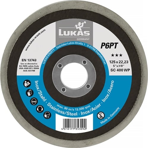 LUKAS Polierteller P6PT Ø 125 mm Bohrungs-Ø 22,23 mm LUKAS