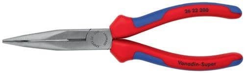 KNIPEX Flachrundzange L.200mm pol.40Grad gew.Comfort-Griff KNIPEX