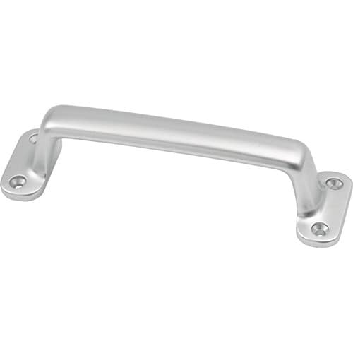 HERMETA Handgriff A.26mm L.140mm B.38mm Alu-Guss silberf.elox.Löcher 4,D.3,7mm HERMETA