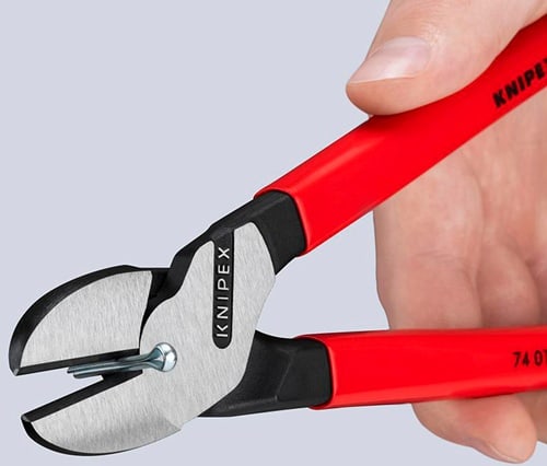 KNIPEX Kraftseitenschneider L.250mm pol.Form 0 Ku.-Überzug KNIPEX