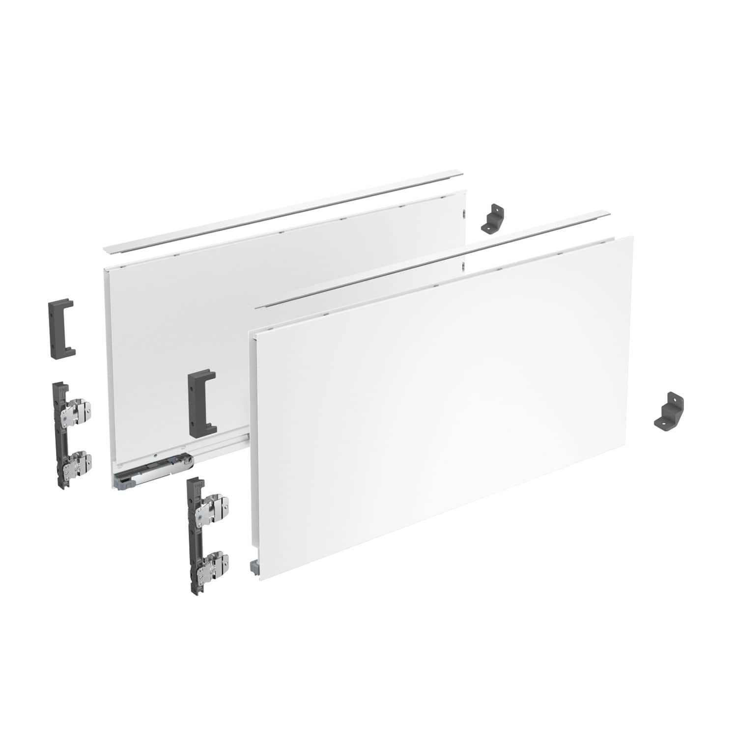 HETTICH AvanTech YOU Set Zarge Höhe 251 mm, NL 600 mm, weiß, links und rechts, 9255318